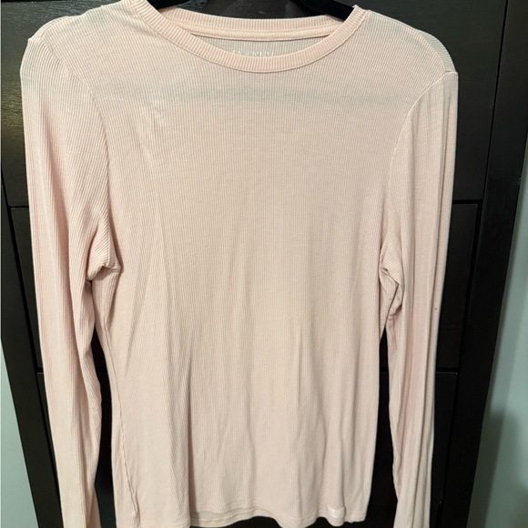 Jaanuu Light Pink Ribbed Long Sleeve Top - Picture 1 of 4